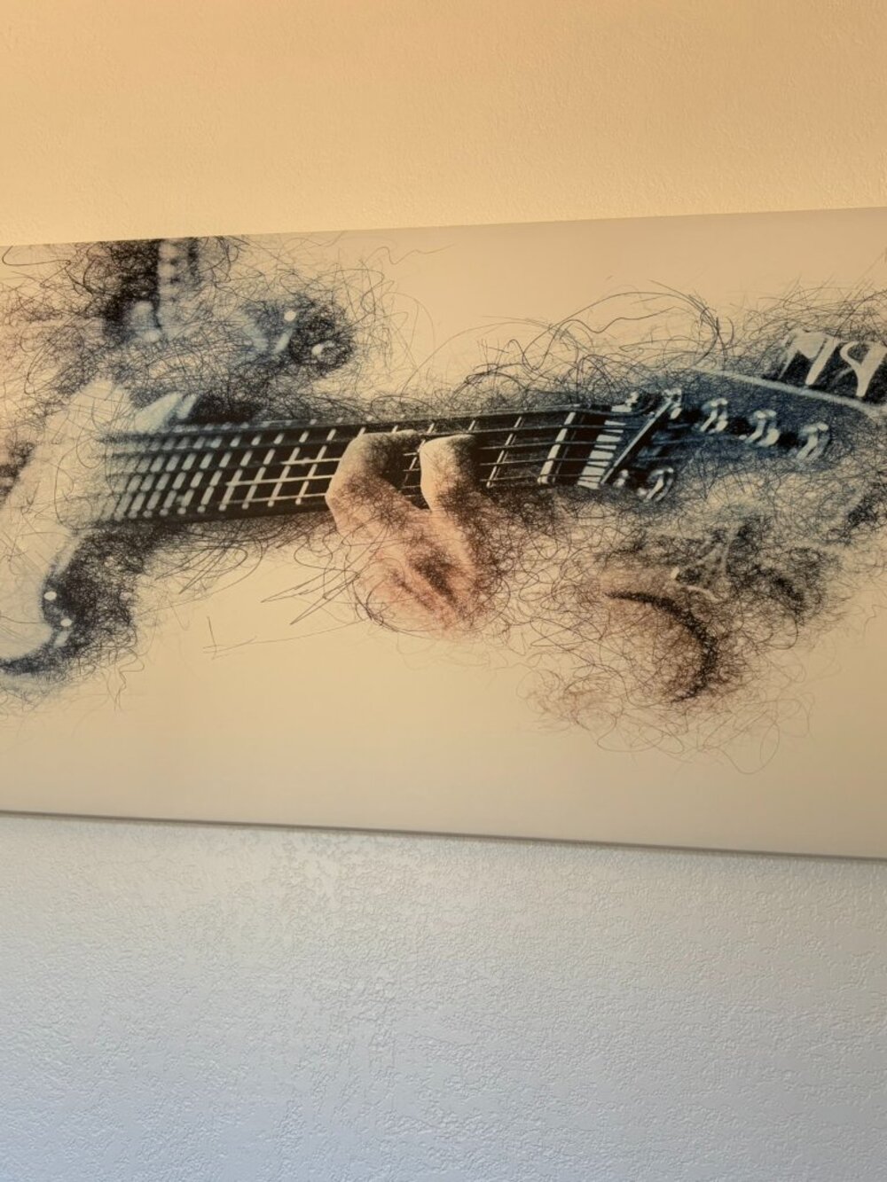 Large Canvas Wall Art - Guitar Player - 80" x 28"